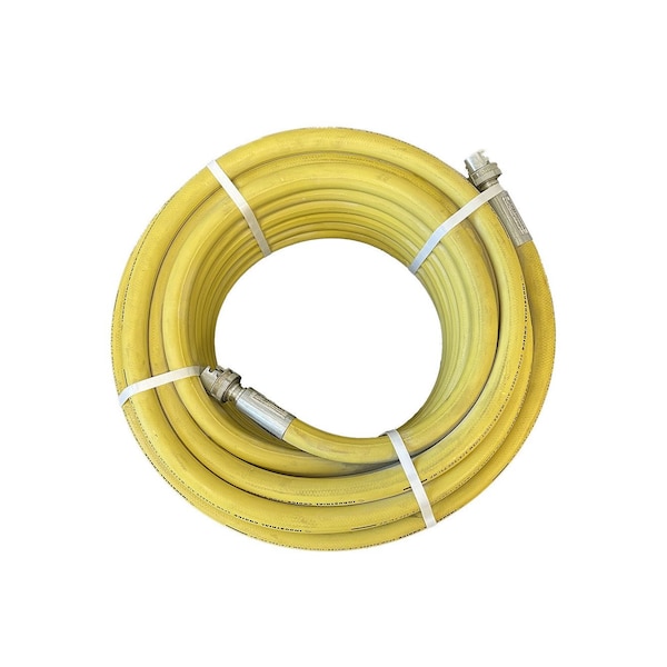 Industrial Choice 3/4 x 100 ft EPDM Air Hose 300PSI Thor Ends Yellow Jackhammer-300-Y-100-Thor - main